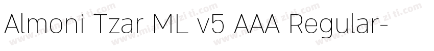 Almoni Tzar ML v5 AAA Regular字体转换
